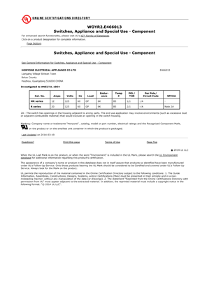 開關(guān)美國UL認(rèn)證